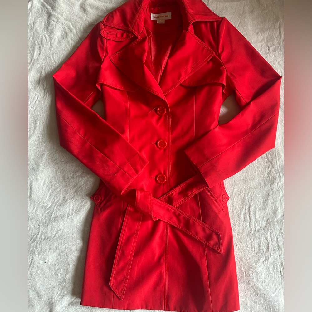 Isaac Mizrahi Red Chic Coat